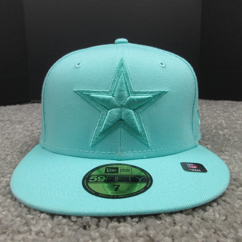 Dallas Cowboys Hat Cap Mens Fitted 7 Turquoise New Era 59Fifty NFL Football NEW